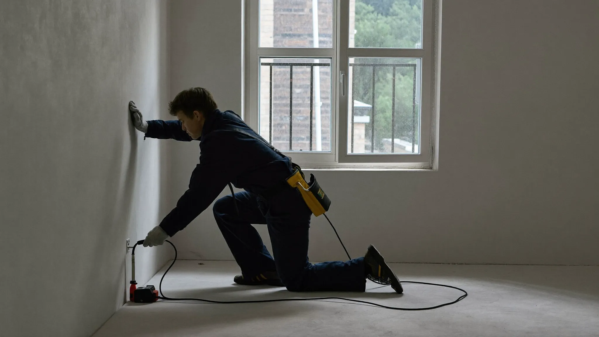Electricista revisando la instalación de una vivienda antes de emitir el boletín en Sant Cugat del Vallès